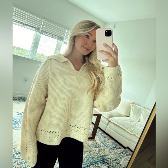 Crochet Collard Sweater - Picture 2 of 2